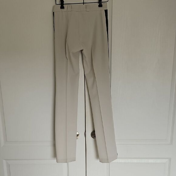 Cream Straight Leg Dress Pants with Tailored Fit - Picture 9 of 16